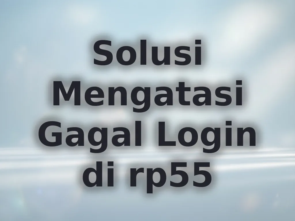 Solusi Mengatasi Gagal Login di rp55